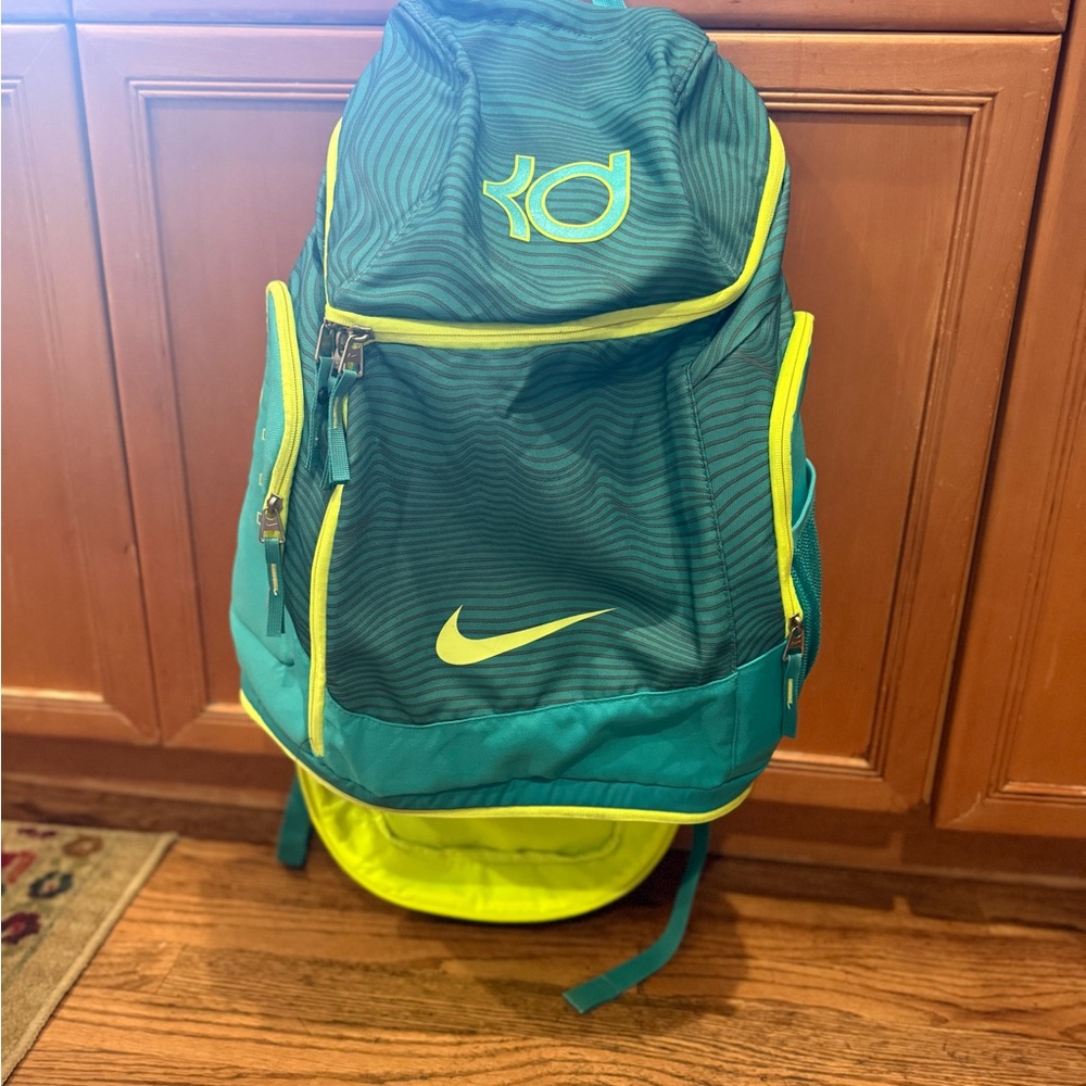 Nike Air KD Backpack in Teal and Neon Yellow